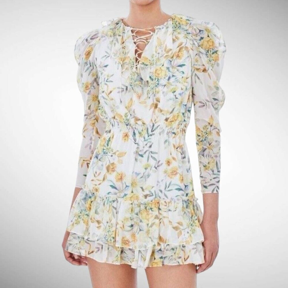 Generation Love Bella Dress in Marigold Bloom White Size S